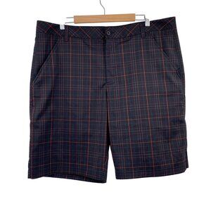 FiLA‎ Sport Men's golf shorts size 40 black red plaid pattern quick dry Golfing